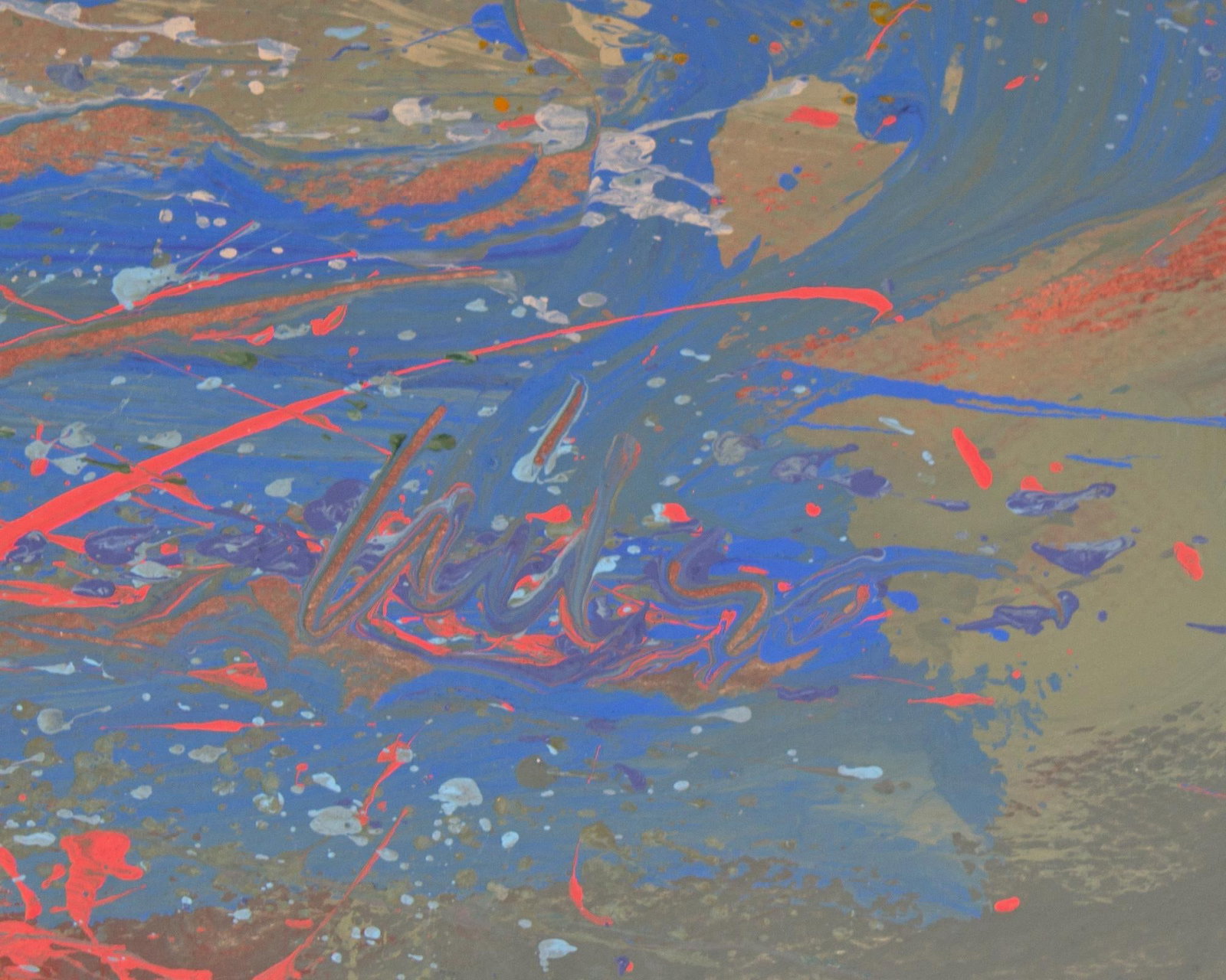 1980s "Blue Range" Abstract Acrylic Landscape Painting by Harry Hilson - 3