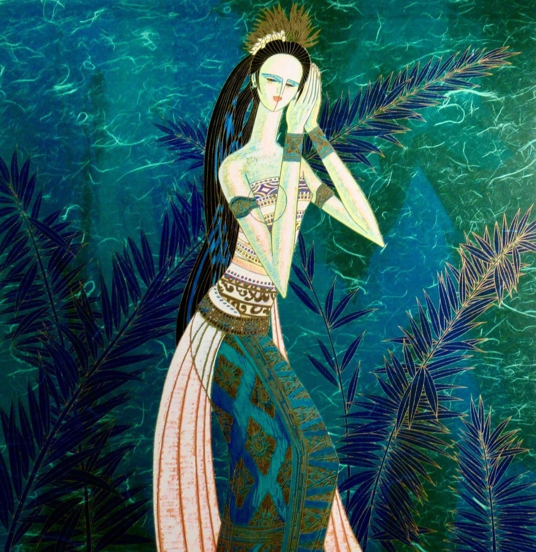 Ting Shao Kuang Bali Princess (Variant Green) 1996 Reproduction Print - 2