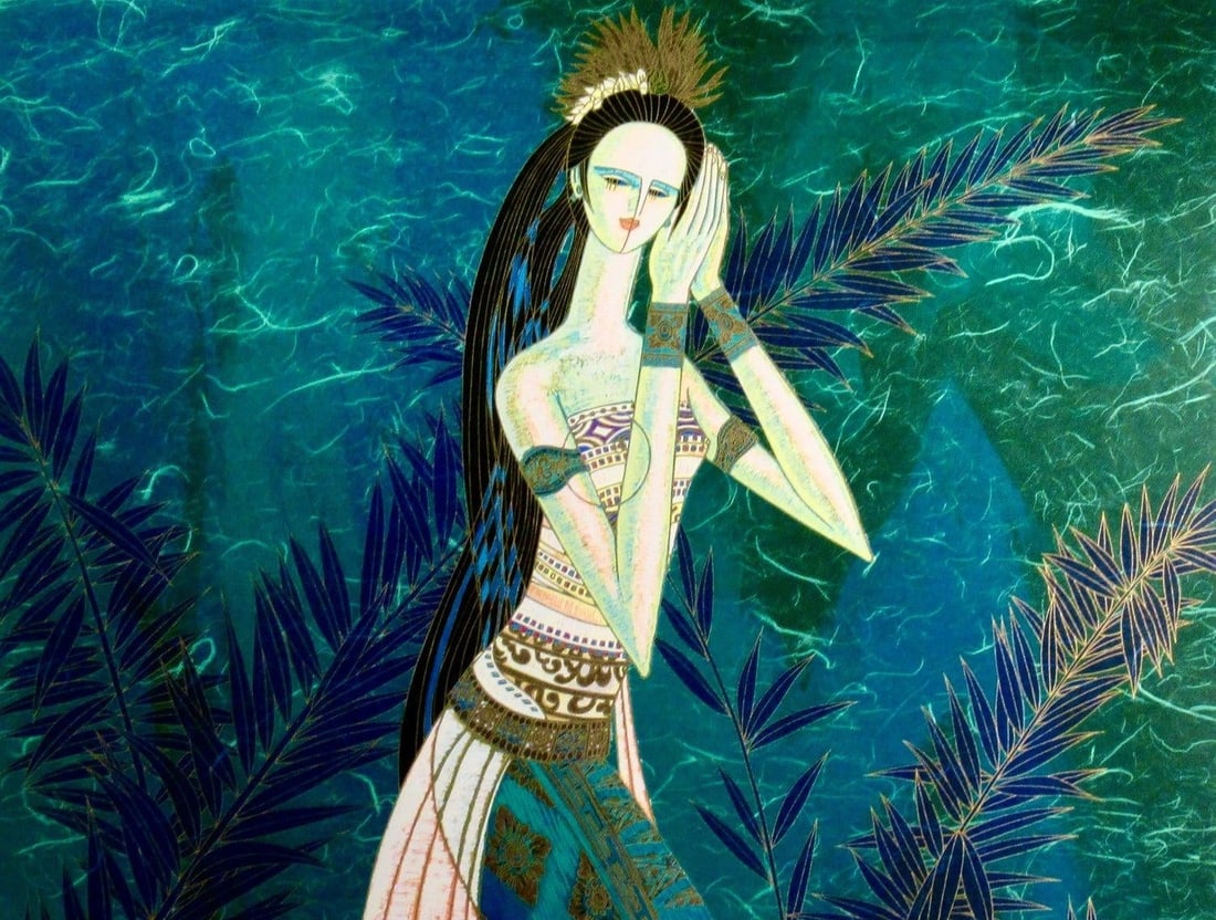 Ting Shao Kuang Bali Princess (Variant Green) 1996 Reproduction Print - 4