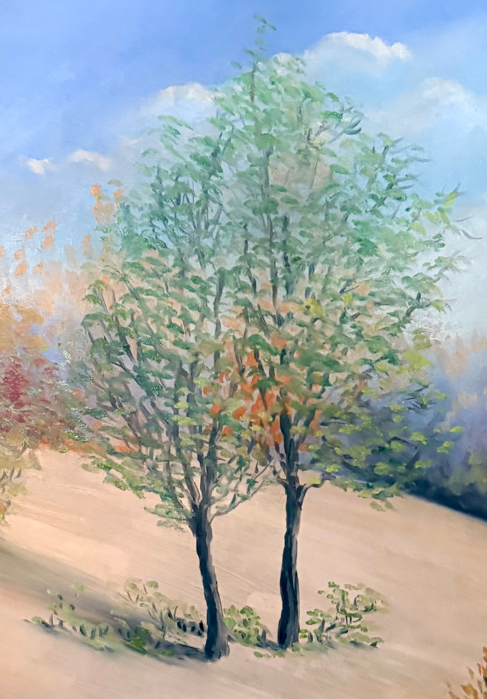 Late 20th Century High Desert Landscape Oil on Canvas, Signed by Artist - 8