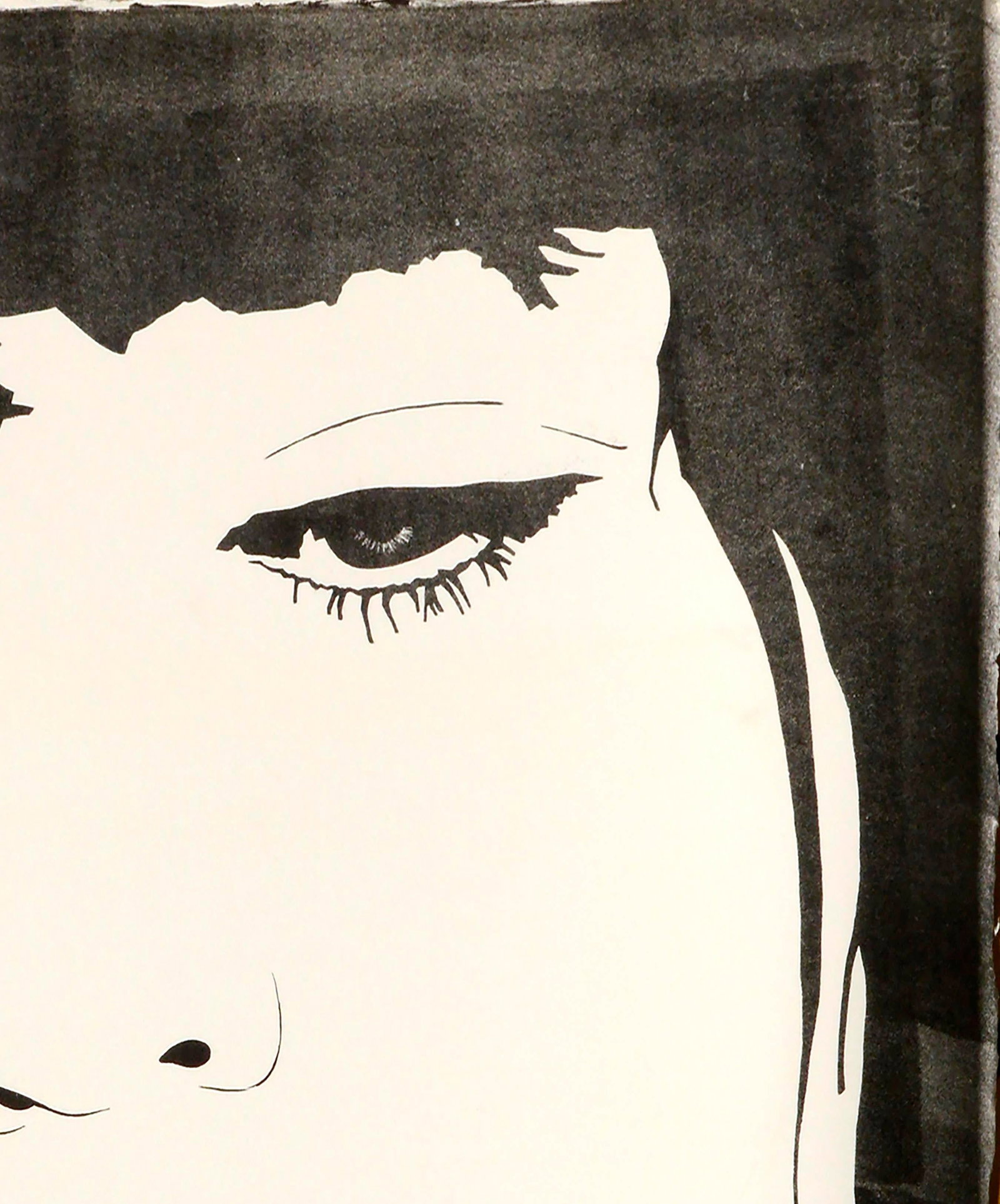 Pop Art Portrait of Kate Moss, Black & White Screen Print by Marc Foster Grant - 4