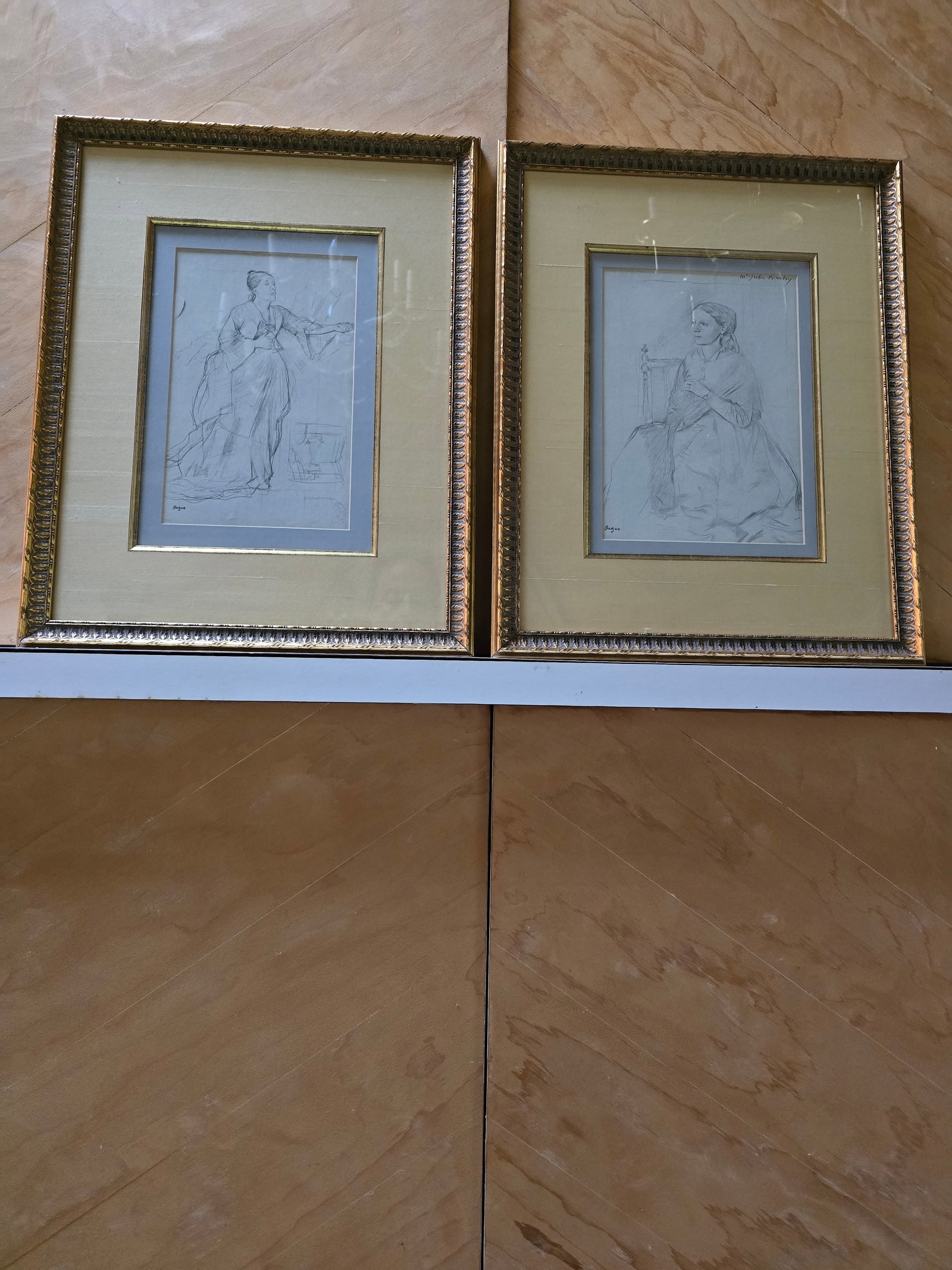 Vintage Mid Century Modern Pair Degas Style Prints - 2