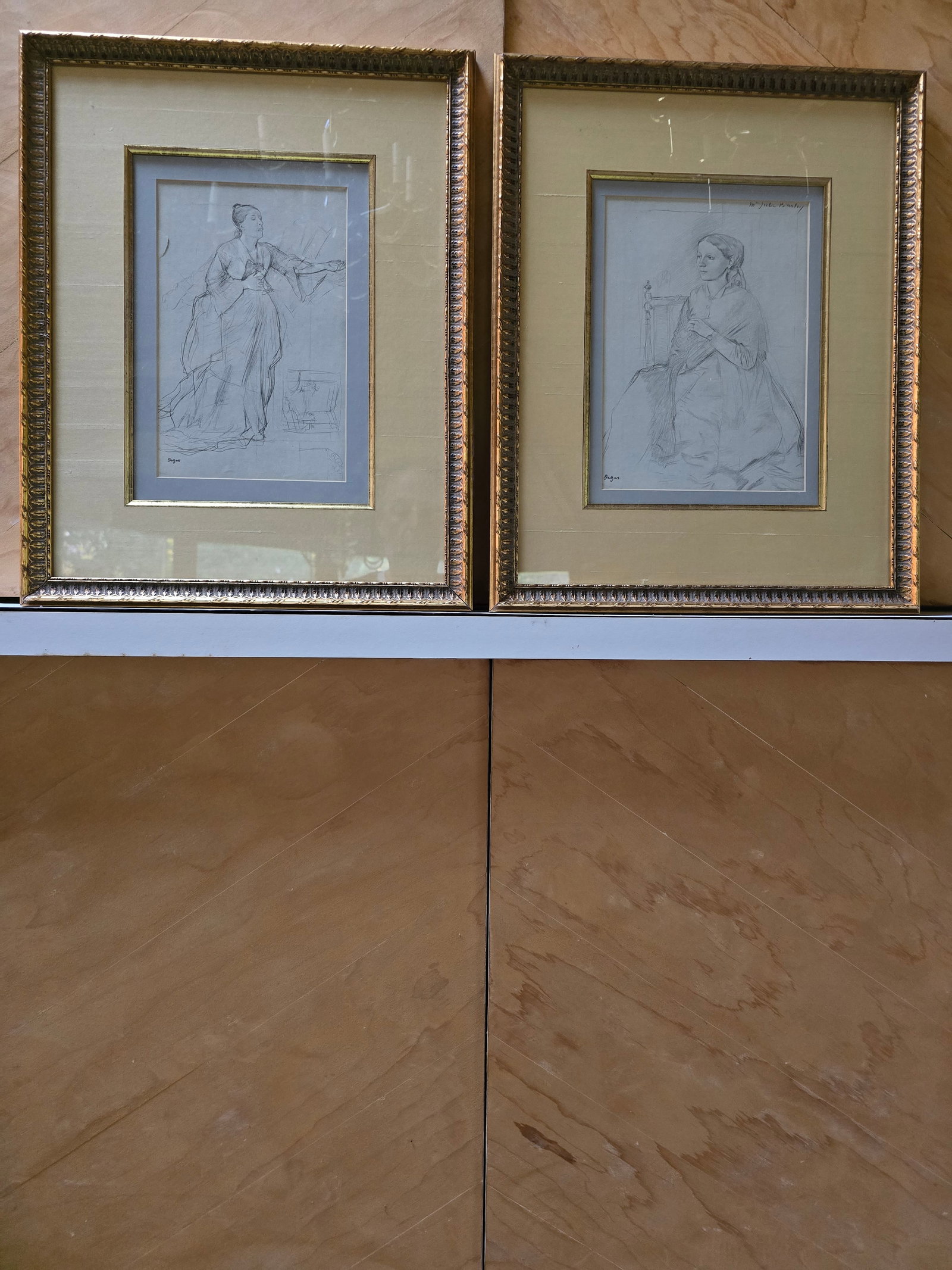 Vintage Mid Century Modern Pair Degas Style Prints - 4