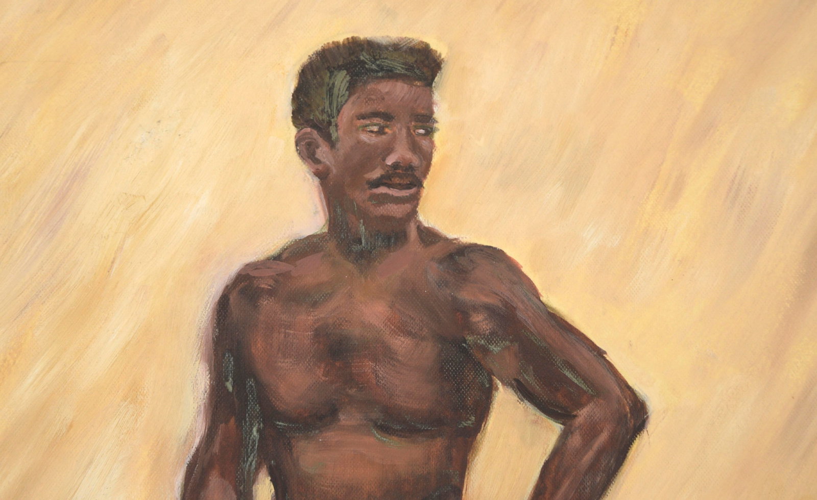 Mid Century Portrait of an African American Man by Genevieve Rogers - 4