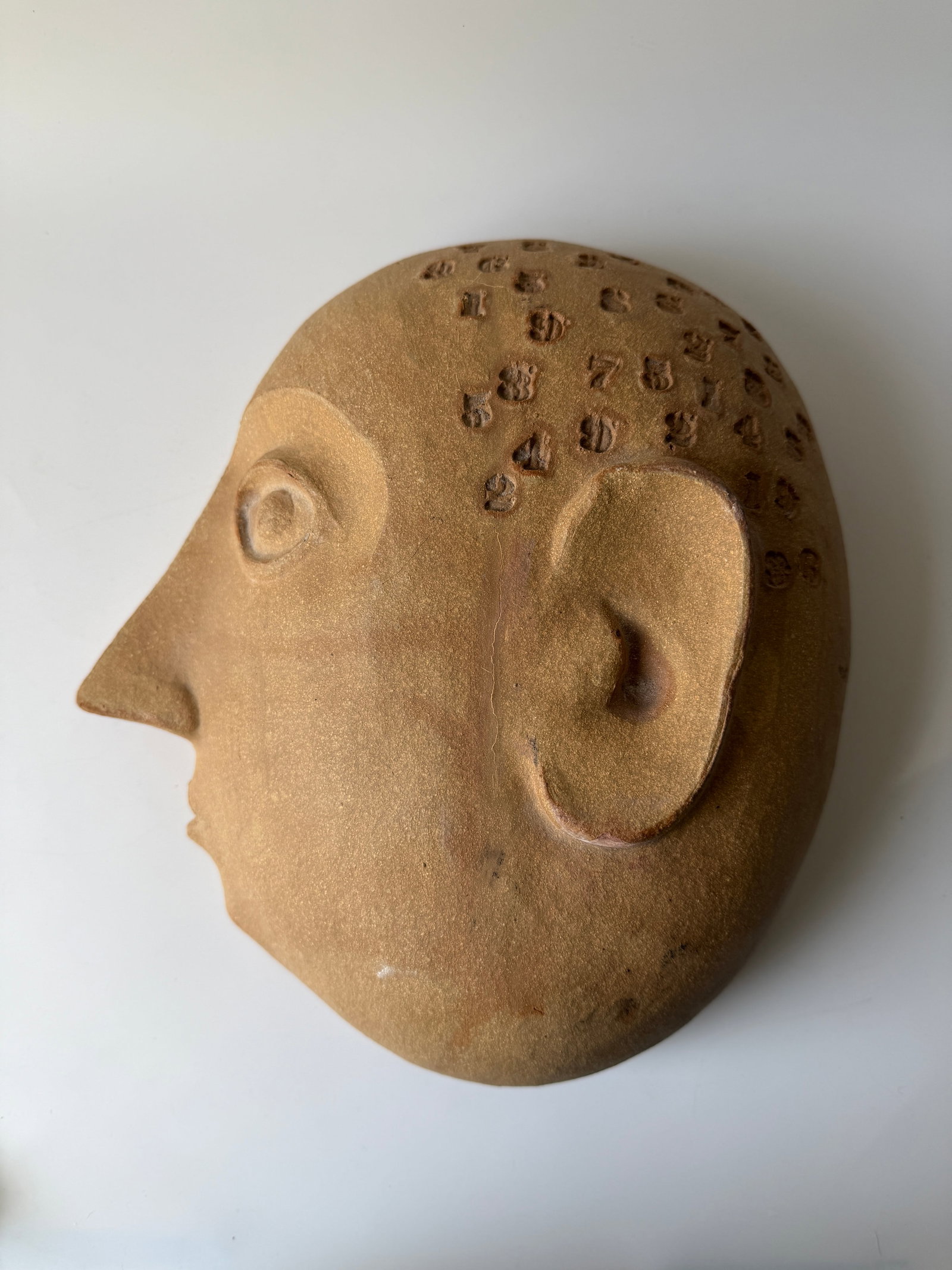 1950s David Gil Ceramic Abstract Face Sculpture Half for Bennington Pottery - 2