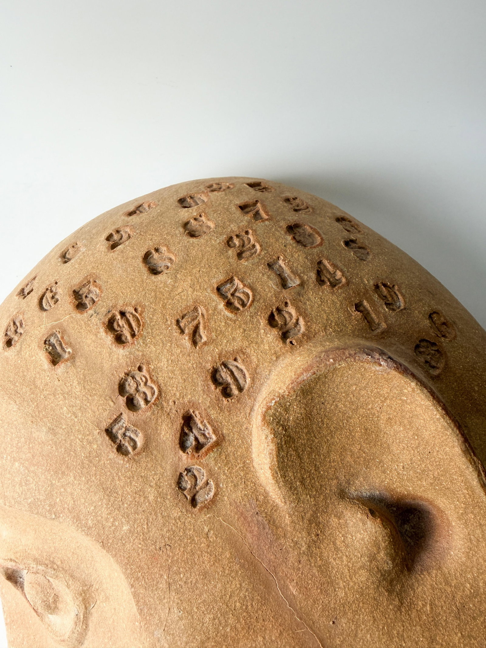 1950s David Gil Ceramic Abstract Face Sculpture Half for Bennington Pottery - 7