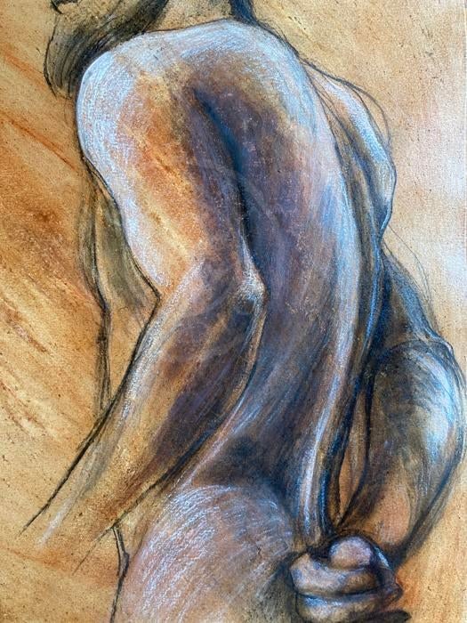 Contemporary Figurative Oil, Pastel and Charcoal Sketch - 5