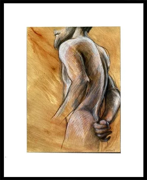Contemporary Figurative Oil, Pastel and Charcoal Sketch - 7