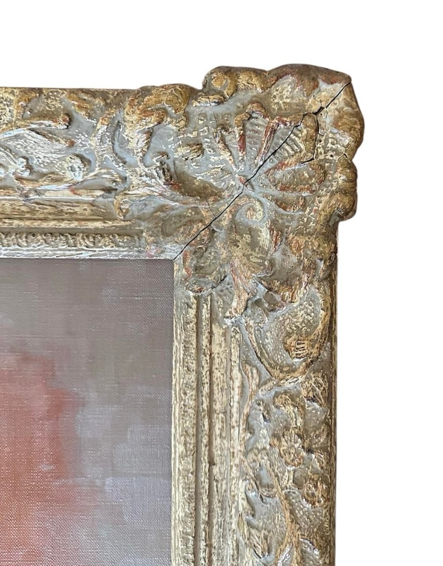 Vintage Mid Century/ Regency Original Society Oil Portrait on Canvas of Socialite Doris Campbell by - 8