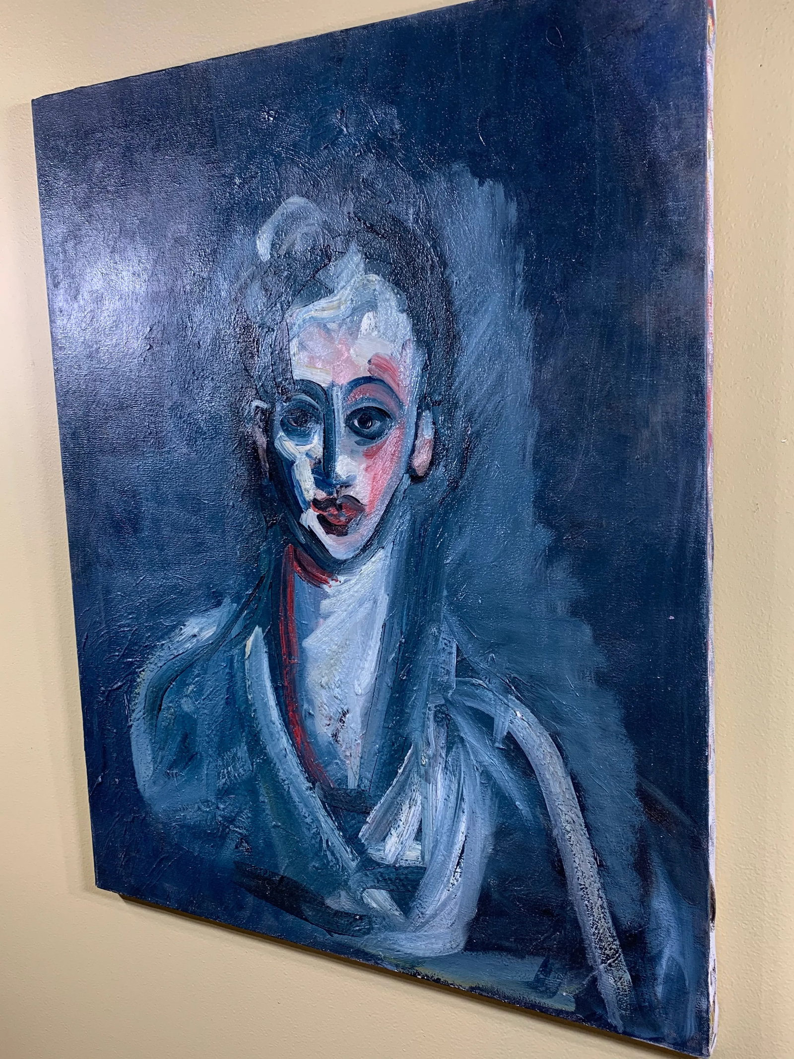 1990s Expressionist Style Figurative Oil Painting on Canvas - 2