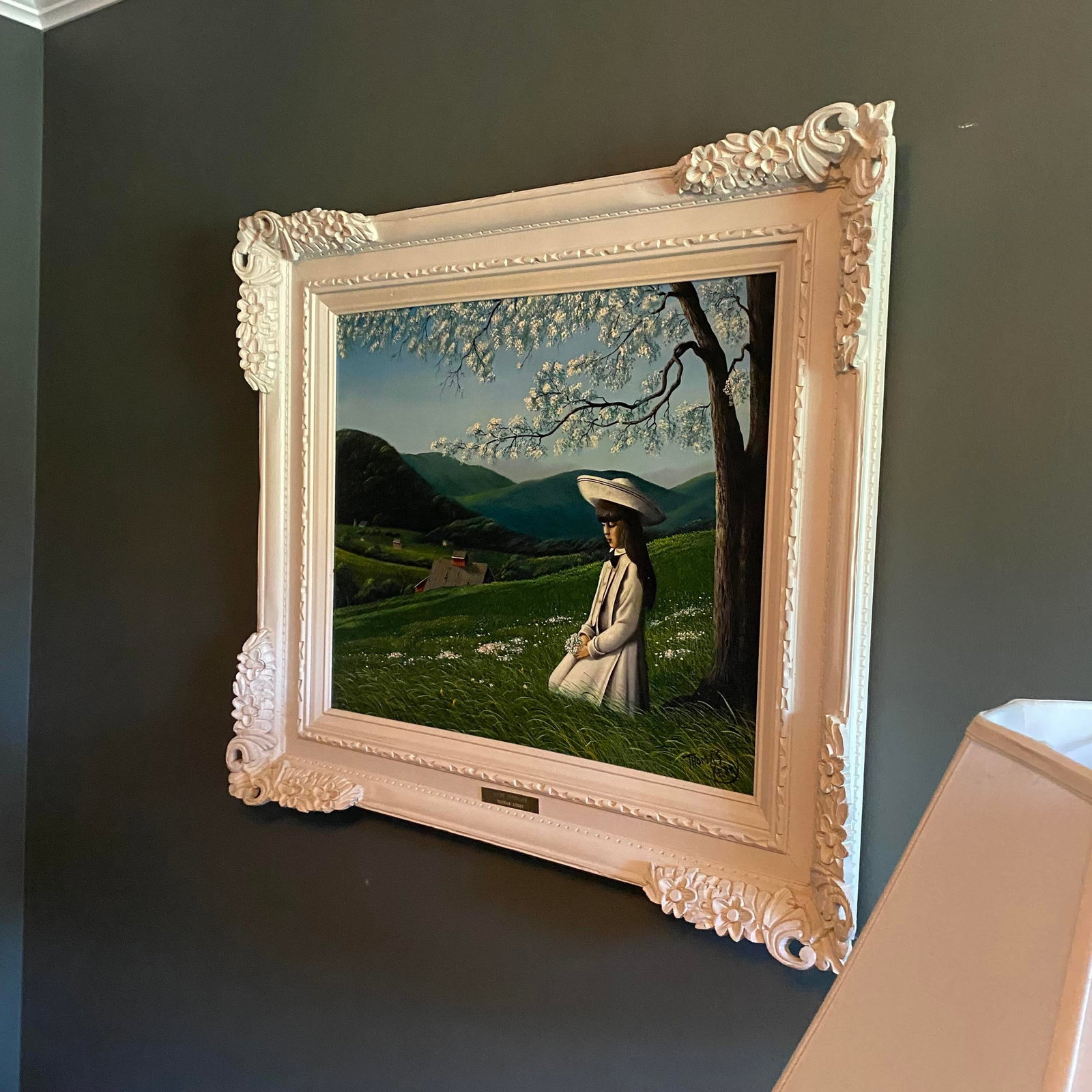 Mid 20th Century Thomas Kerry Framed Oil Painting on Board "Quiet Interlude" - 9