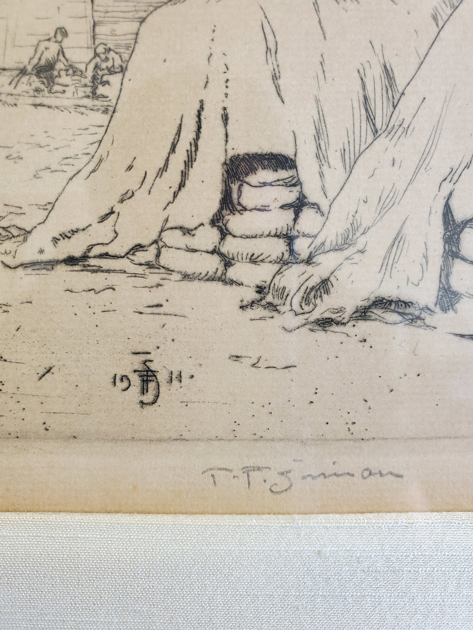 Nortre Dame Antique Etching - 11