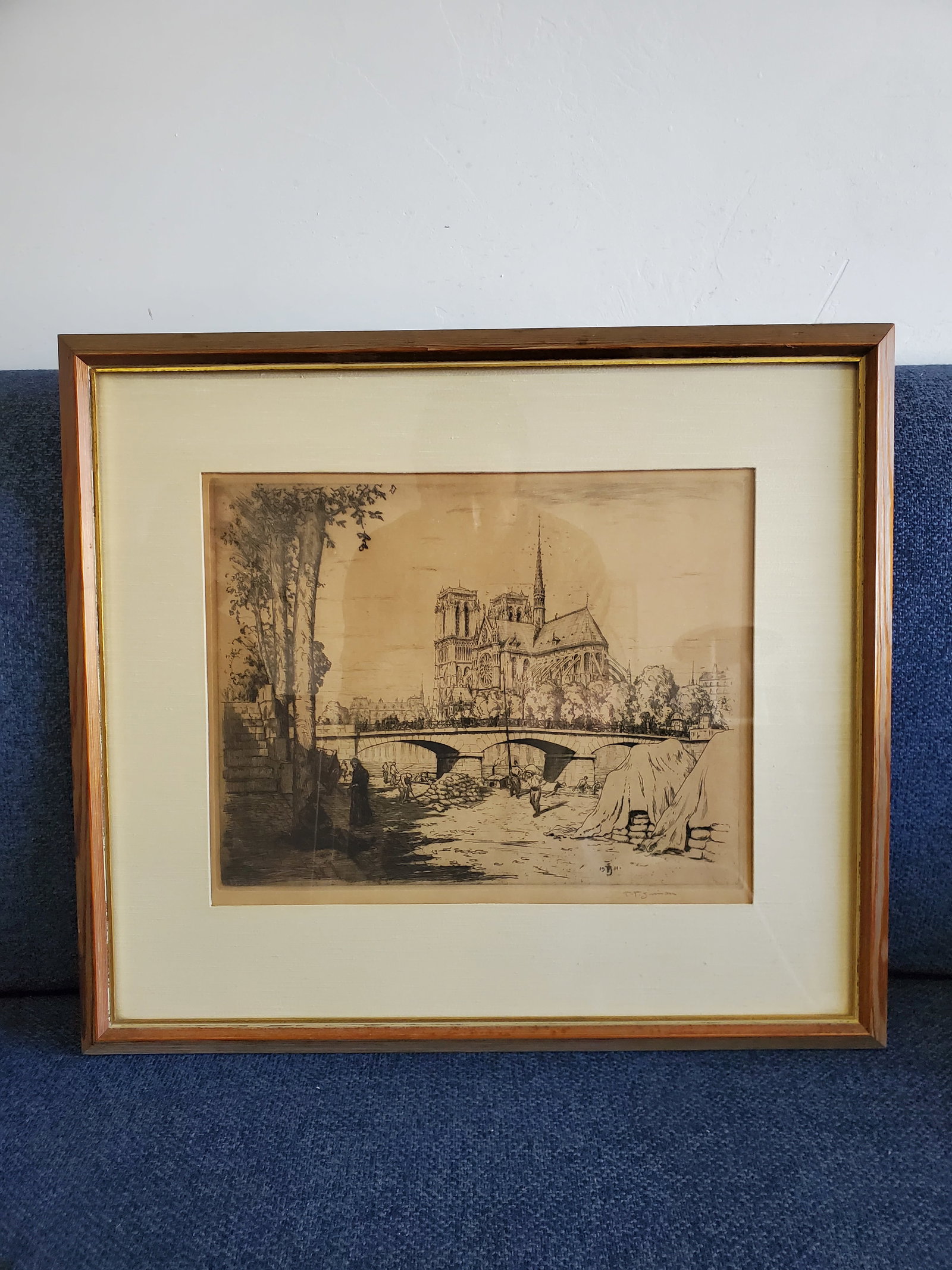 Nortre Dame Antique Etching - 2