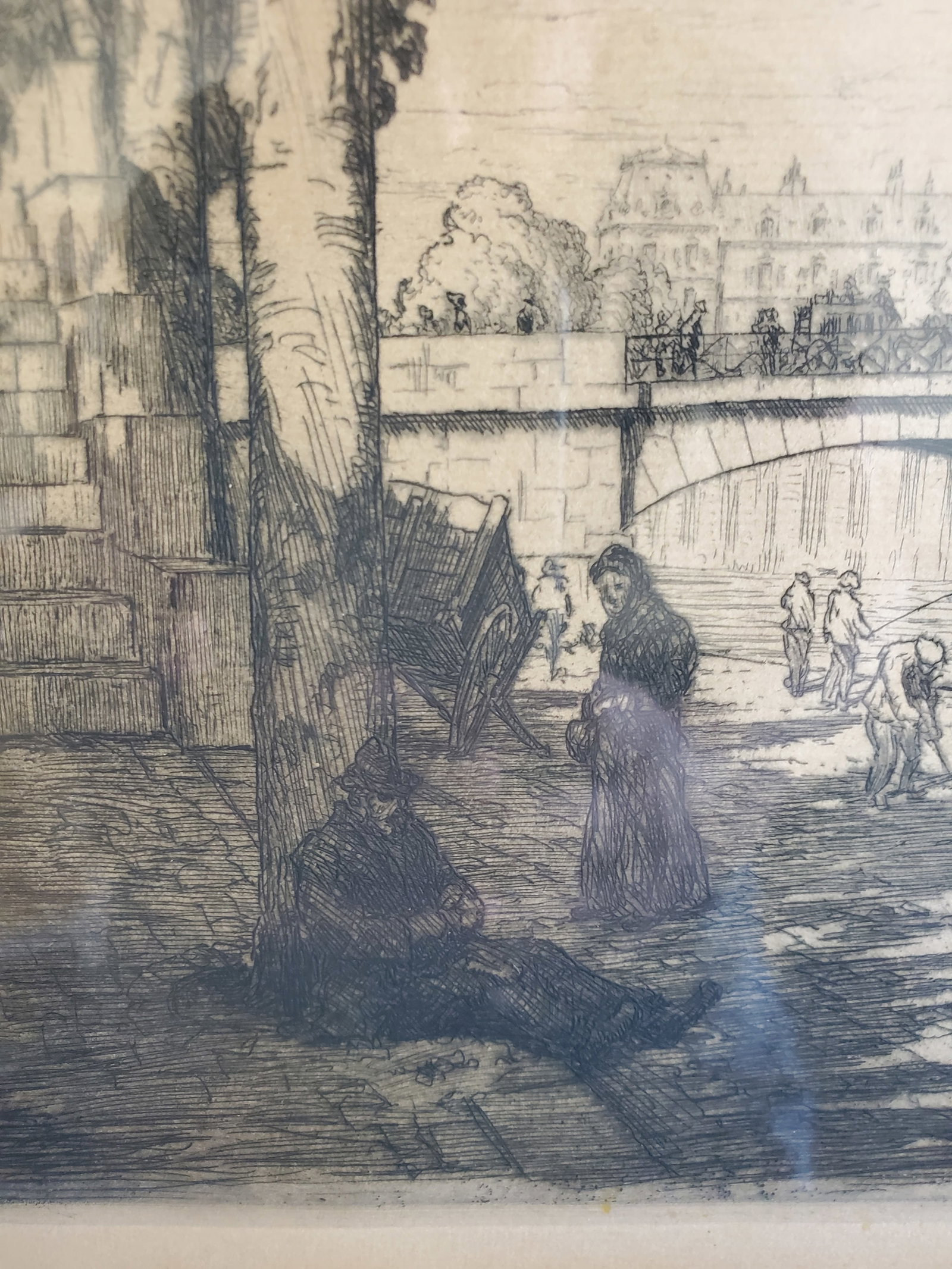 Nortre Dame Antique Etching - 7