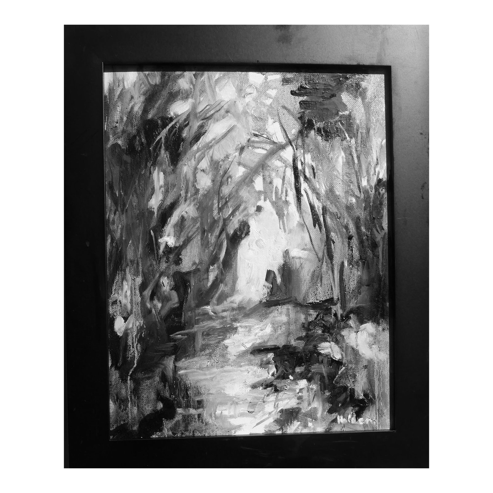 "Path in the Winter" , Contemporary Landscape by Listed Artist Martha Holden.,: Framed oil painting canvas. Painted by listed artist Martha Holden who has exhibited at the Chateau d' lOrangerie, Villa des Artistes in Paris, Versailles Fleur de Lys . She is known in the TV and fil