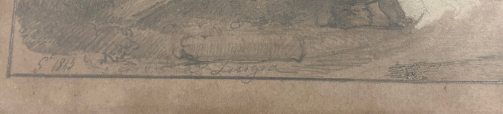 19th Century European Sepia Wash Architectural Landscape Drawing in Pencil & Chalk, Framed - 15