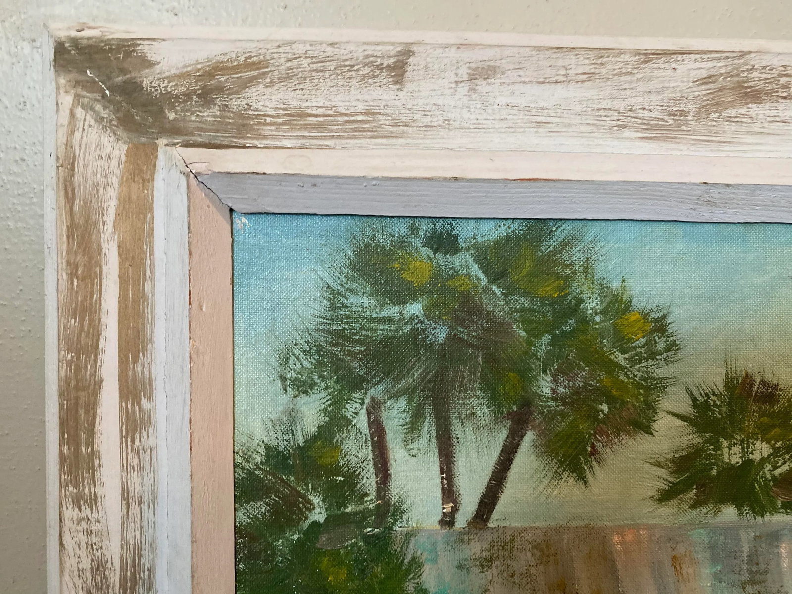 Early 20th Century Florida Landscape Dock Scene Oil Painting, Framed - 6