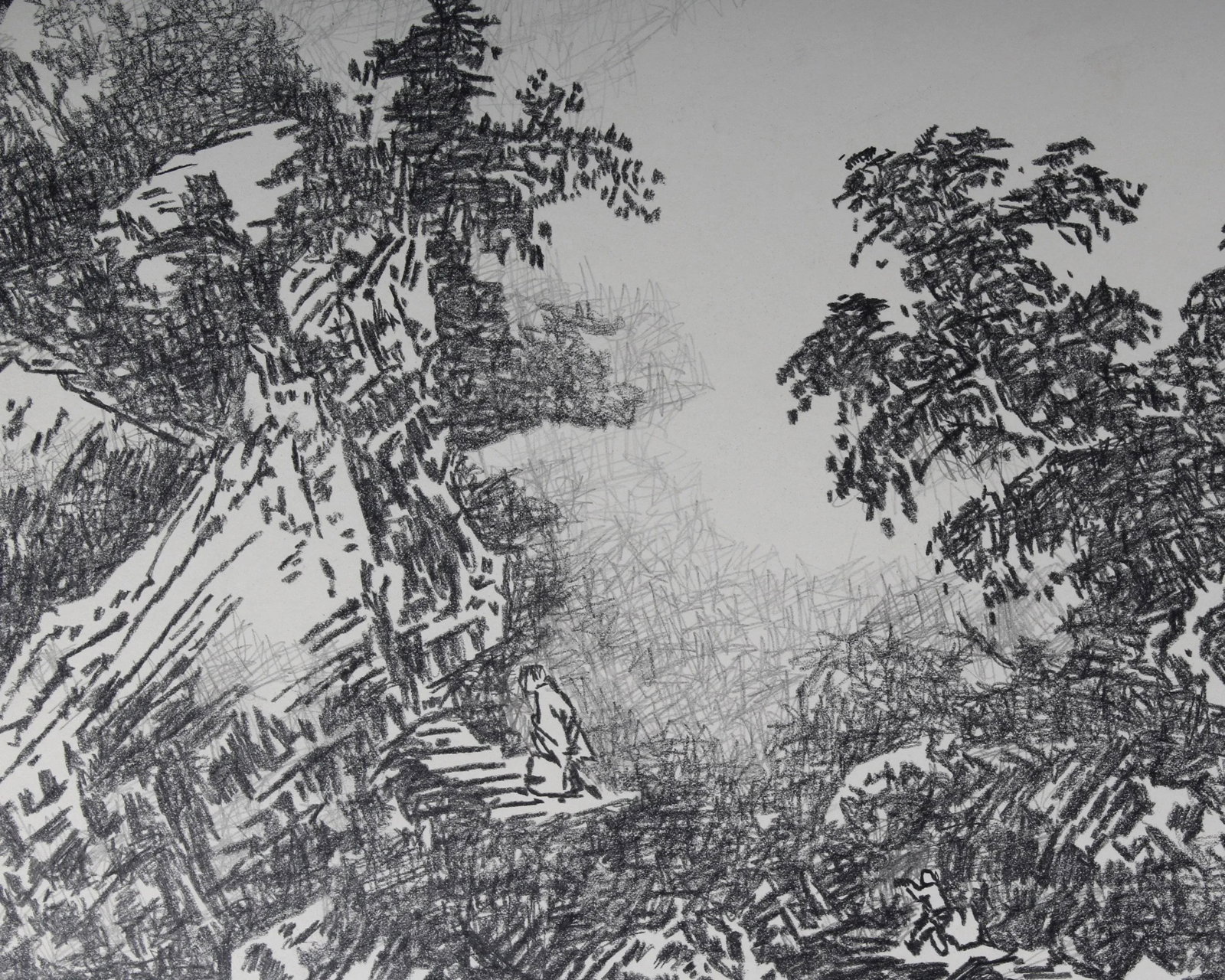 James Spencer Russell Signed Graphite Drawing - 2