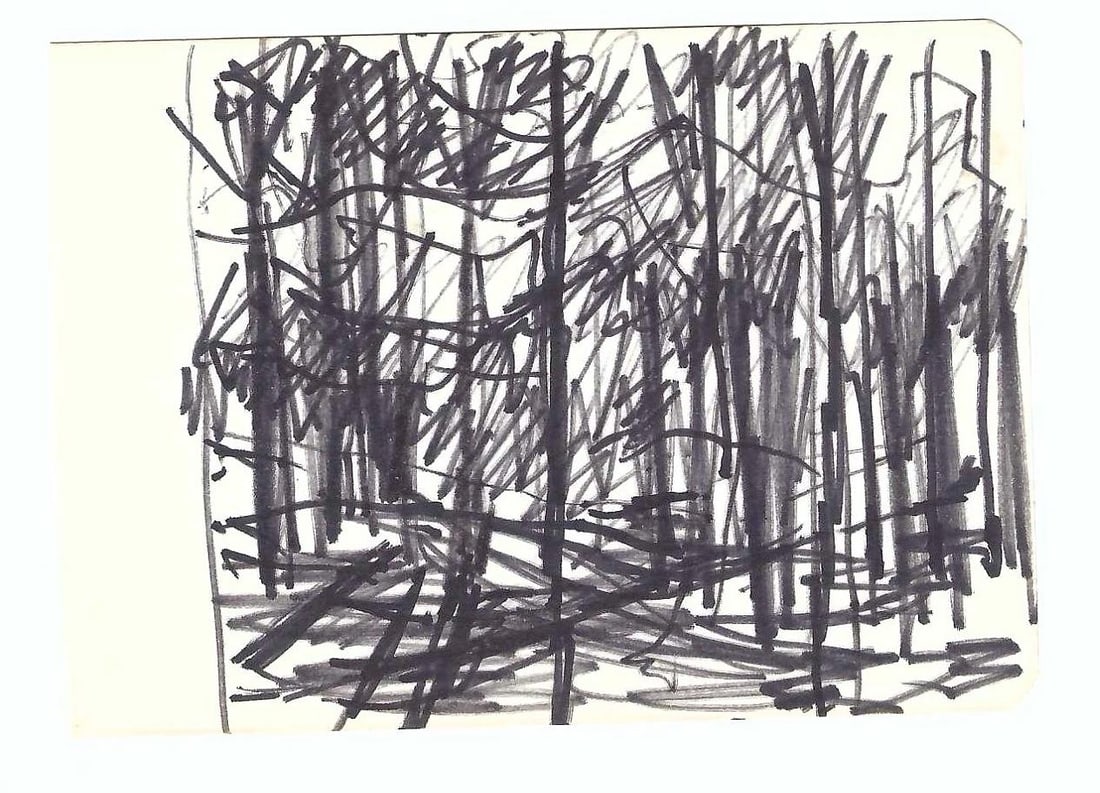 1970s Robert Angeloch Landscape Drawing - 2