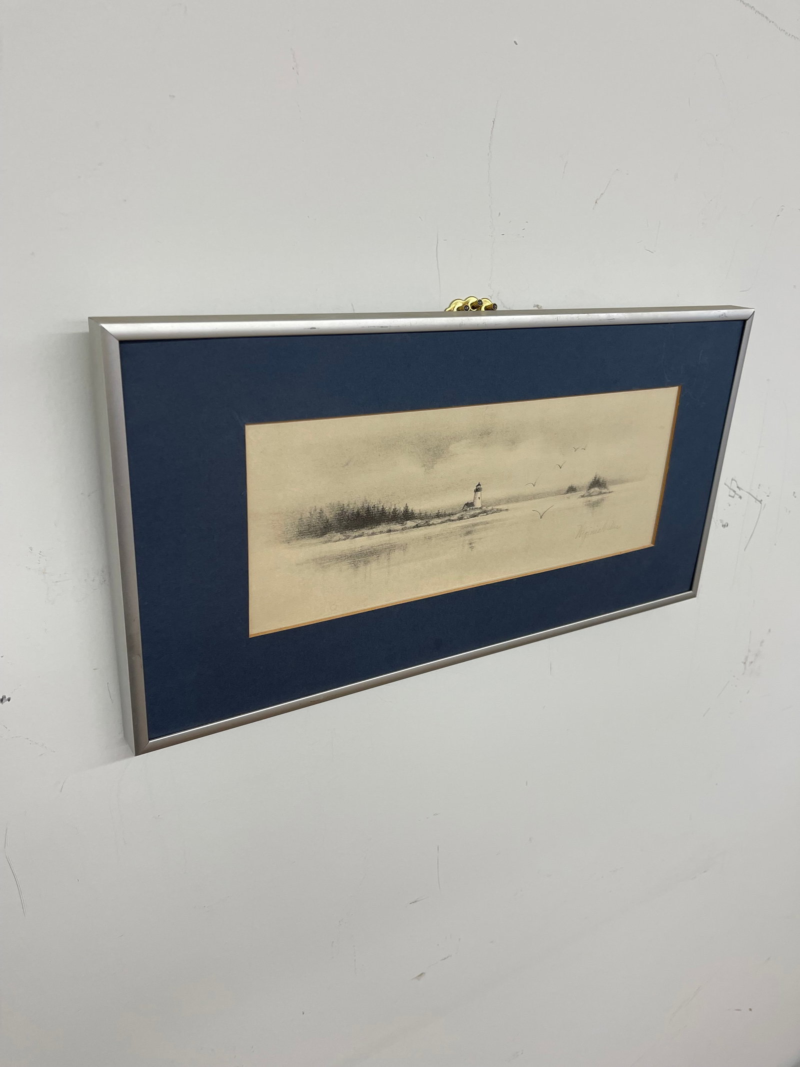Vintage Pencil-Signed Coastal Lighthouse Lithograph by Virginia Miller for Jonah's Workshop, Searspo - 3