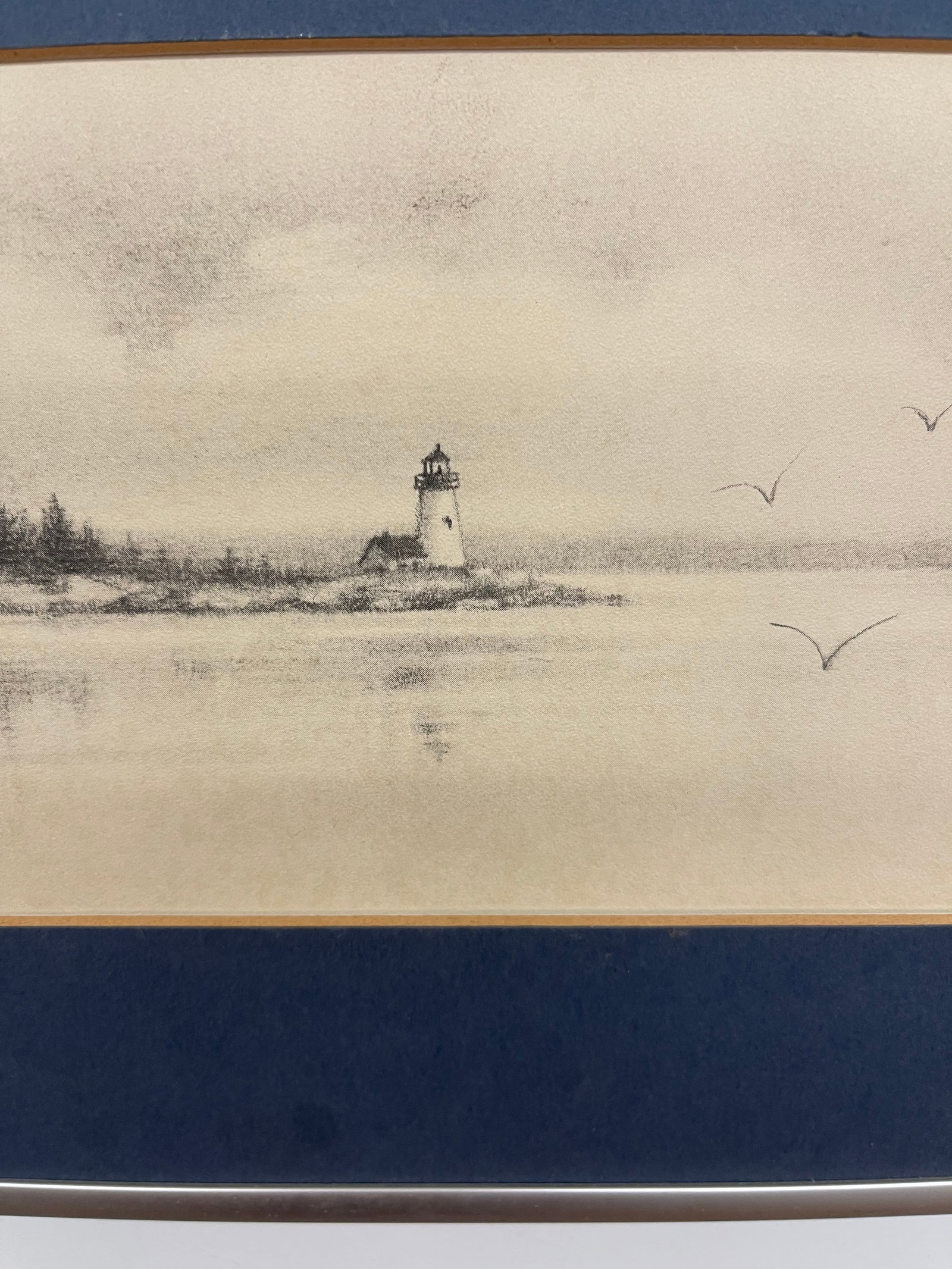 Vintage Pencil-Signed Coastal Lighthouse Lithograph by Virginia Miller for Jonah's Workshop, Searspo - 7