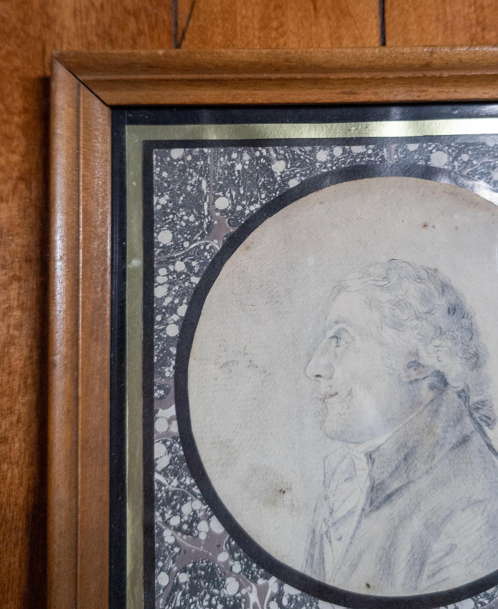 18th Century French or English Miniature Portrait Drawing of a Gentleman - 3