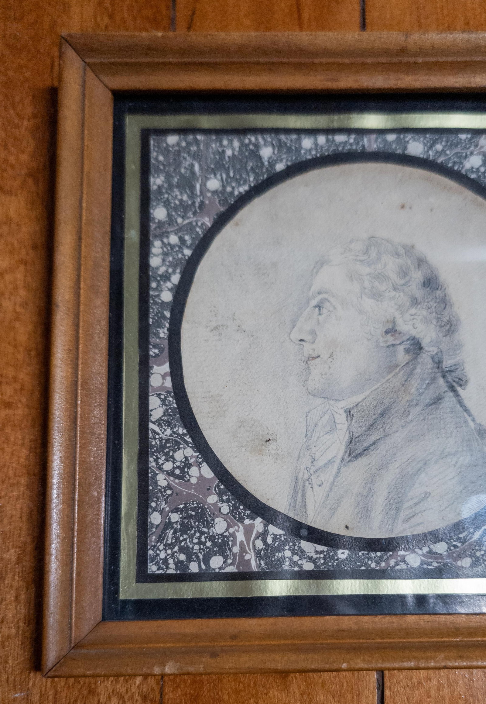 18th Century French or English Miniature Portrait Drawing of a Gentleman - 6