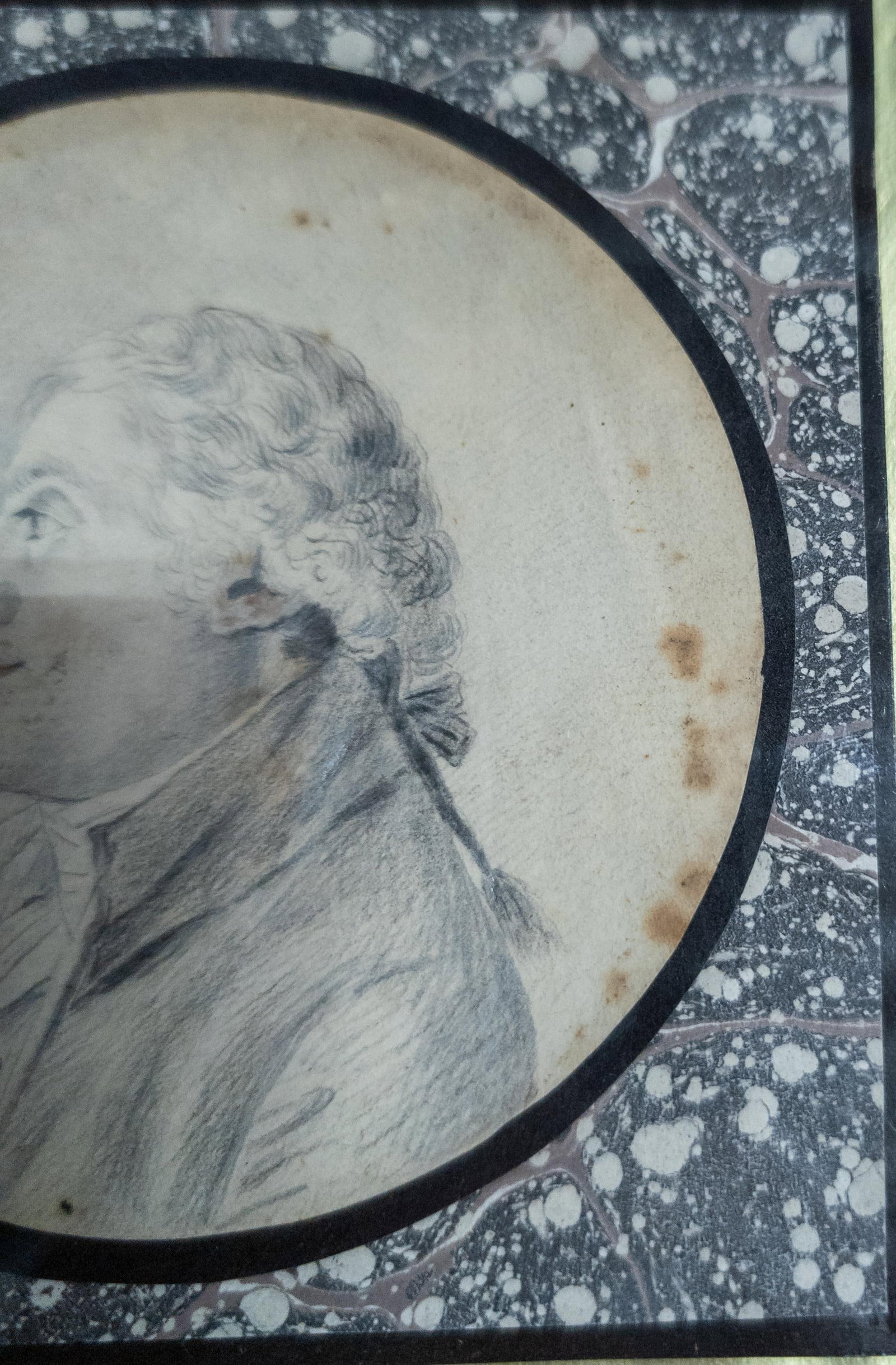18th Century French or English Miniature Portrait Drawing of a Gentleman - 9