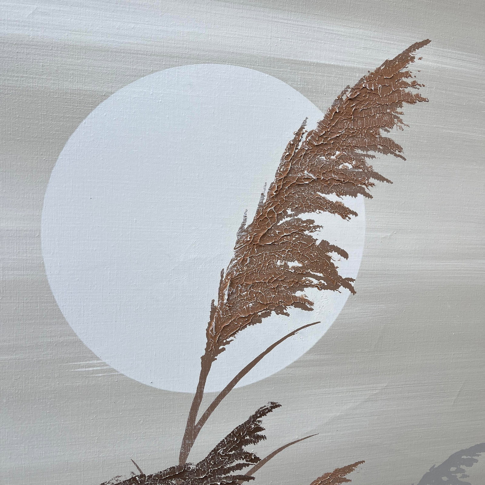 Large Mid Century Modern Landscape Oil Painting Signed by Lee Reynolds. Circa 1960s - 5