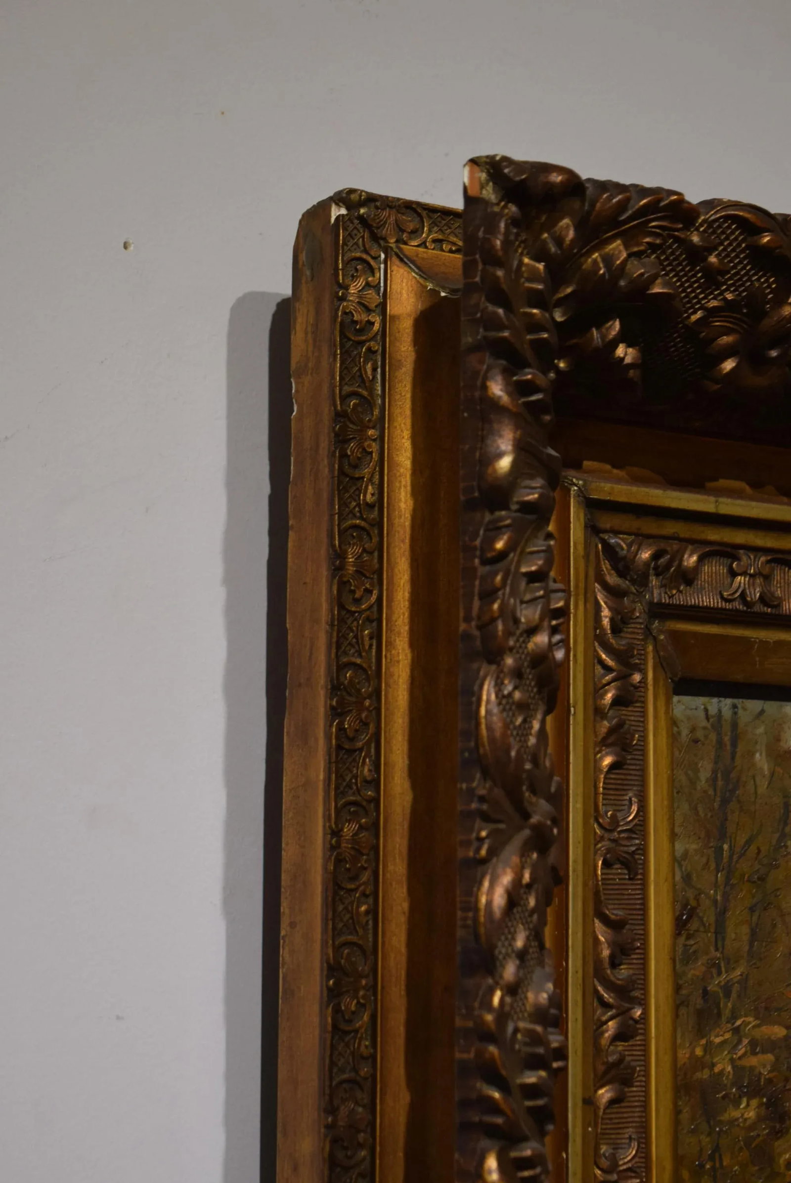 19th-Century Oil Painting Signed J. Van Rirt - 4