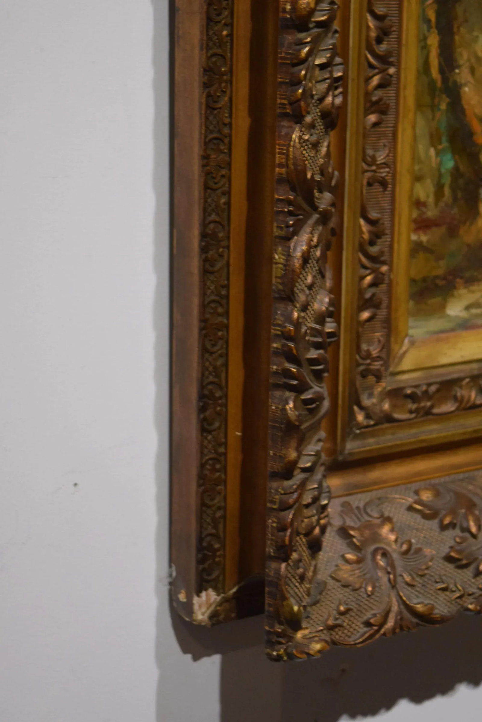 19th-Century Oil Painting Signed J. Van Rirt - 5