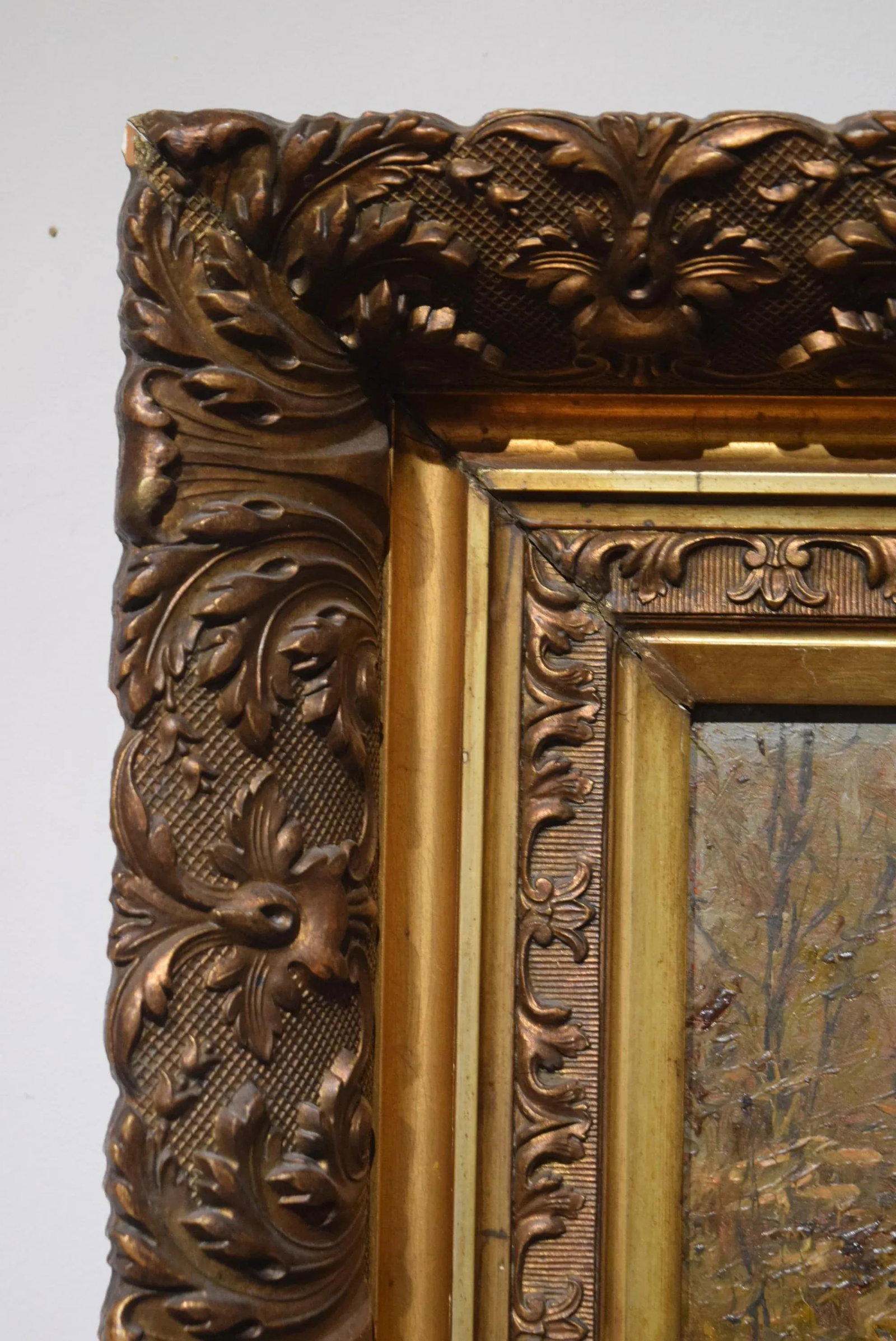 19th-Century Oil Painting Signed J. Van Rirt - 6