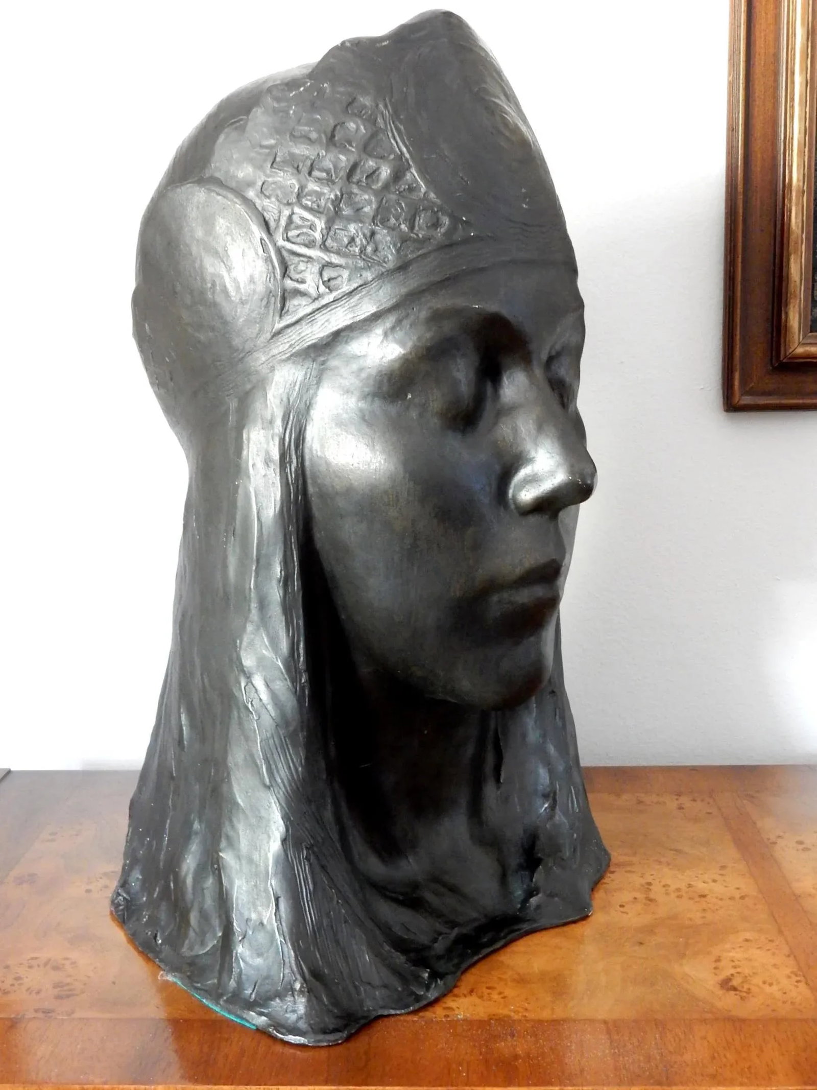Bronze Portrait Sculpture by Salvatore Cartaino Scarpitta of Cora Timken - 2
