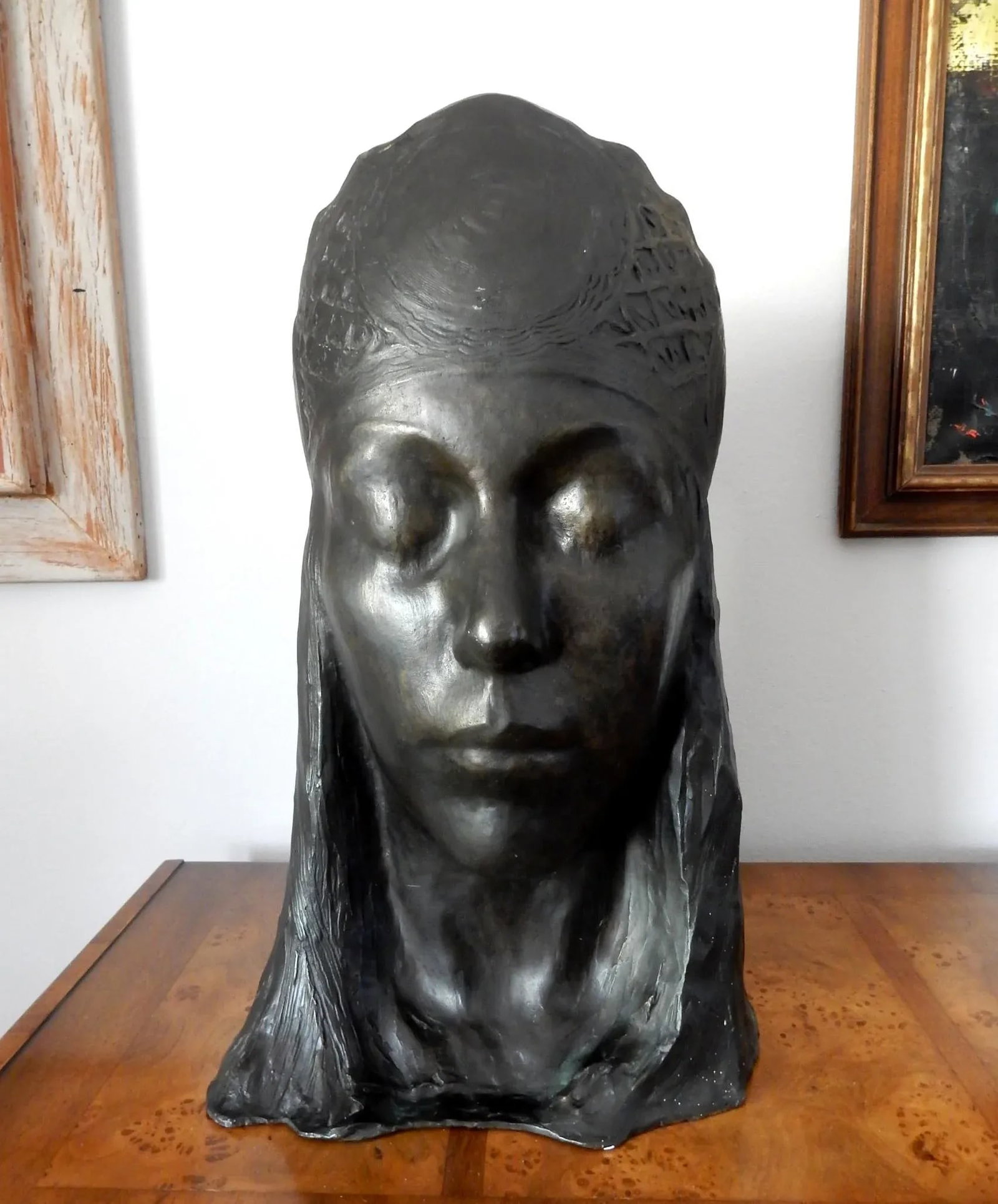 Bronze Portrait Sculpture by Salvatore Cartaino Scarpitta of Cora Timken - 5