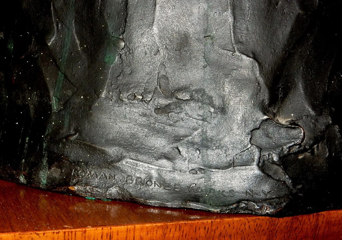 Bronze Portrait Sculpture by Salvatore Cartaino Scarpitta of Cora Timken - 9