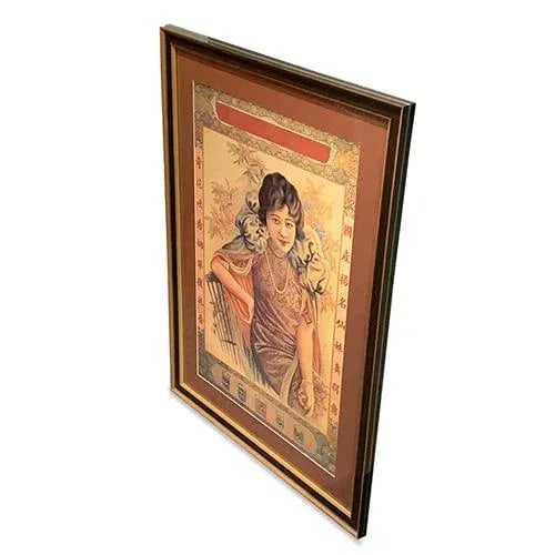 "1920s Shanghai Lady" Chinese Figurative Fashion Print, Framed - 2