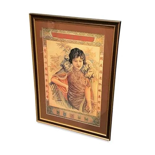 "1920s Shanghai Lady" Chinese Figurative Fashion Print, Framed - 5