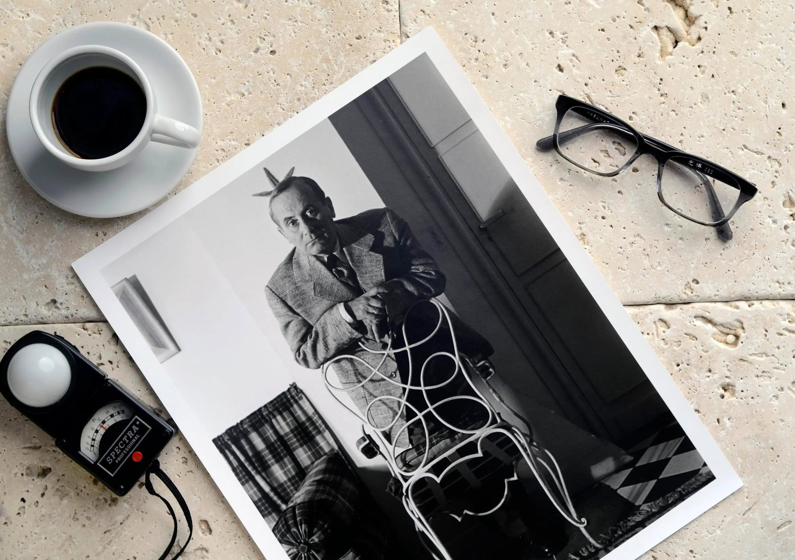 Circa 1950 "Joan Miro in Paris" Black and White Photograph Print by Sanford Roth - 2