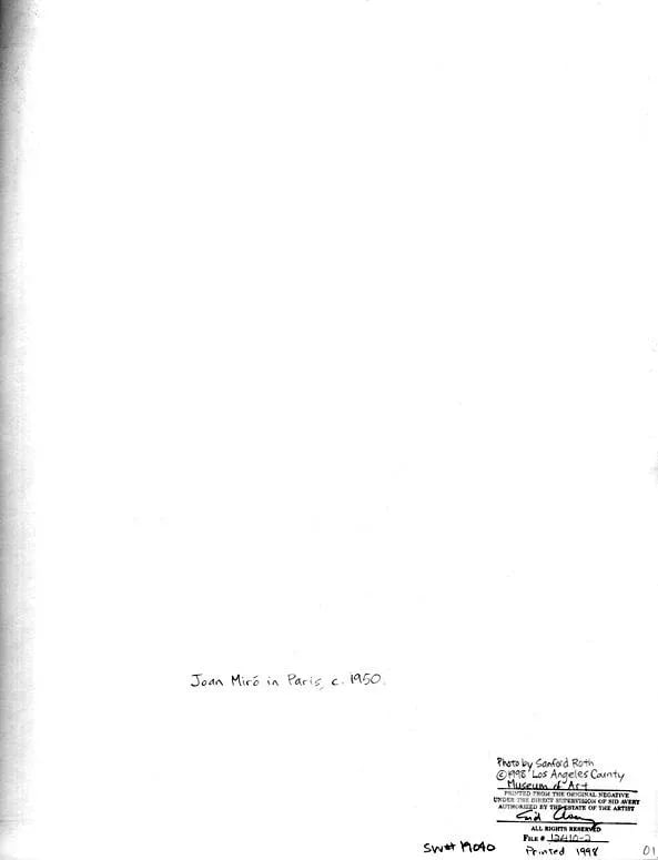 Circa 1950 "Joan Miro in Paris" Black and White Photograph Print by Sanford Roth - 4