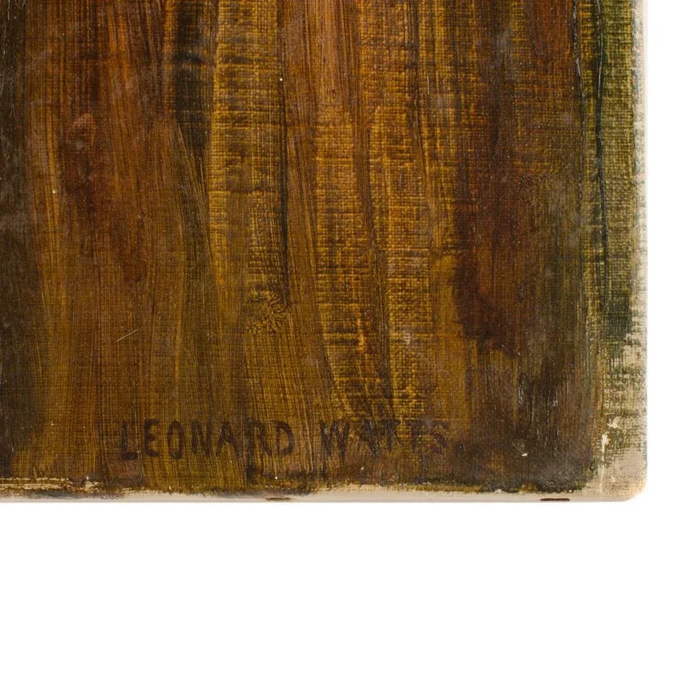 Early 20th Century Portrait of a Young Musician Oil Painting by Leonard Watts - 4