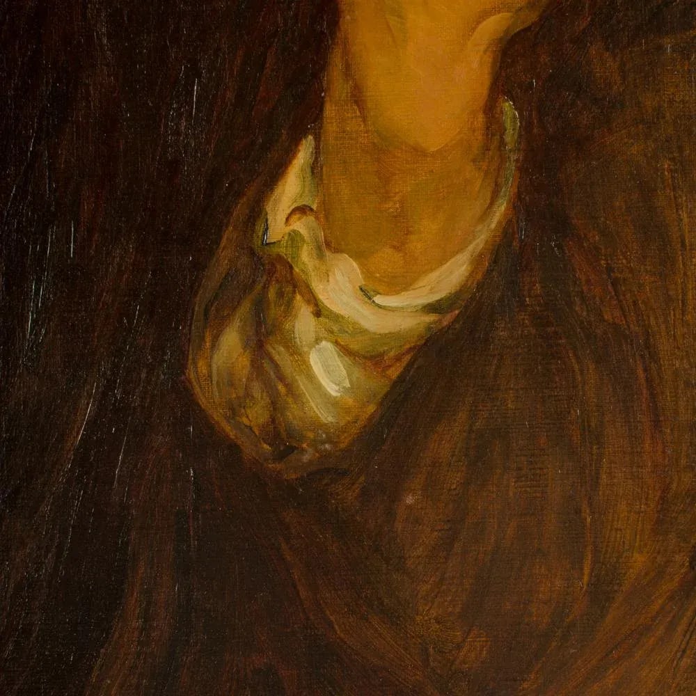 Early 20th Century Portrait of a Young Musician Oil Painting by Leonard Watts - 8
