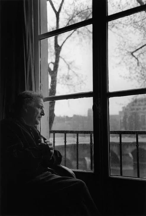 Circa 1950 "Marc Chagall in Paris" Black and White Photograph Print by Sanford Roth: Marc Chagall in Paris, circa 1950. Photo by Sanford Roth. Marc Chagall (1887 - 1985) was a Russian-French artist. An early modernist, he was associated with several major artistic styles and created