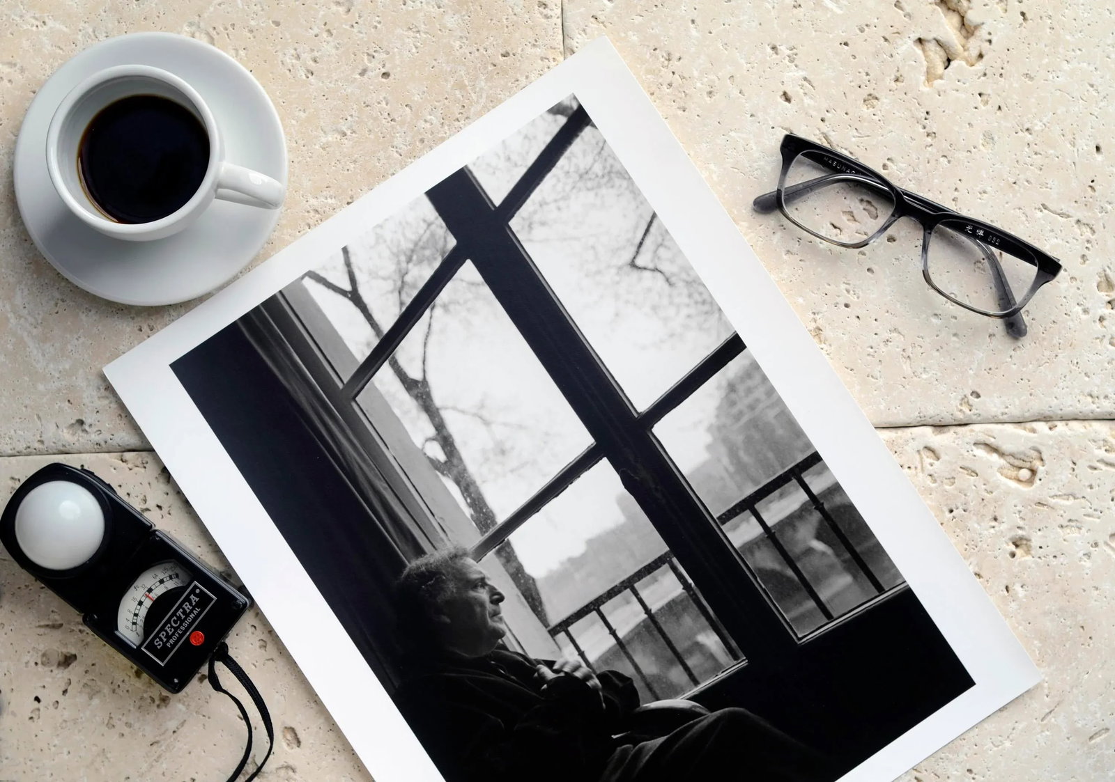Circa 1950 "Marc Chagall in Paris" Black and White Photograph Print by Sanford Roth - 2