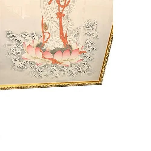 Mid 20th Century "Quan Yin" Asian Figurative Painting, Framed - 3