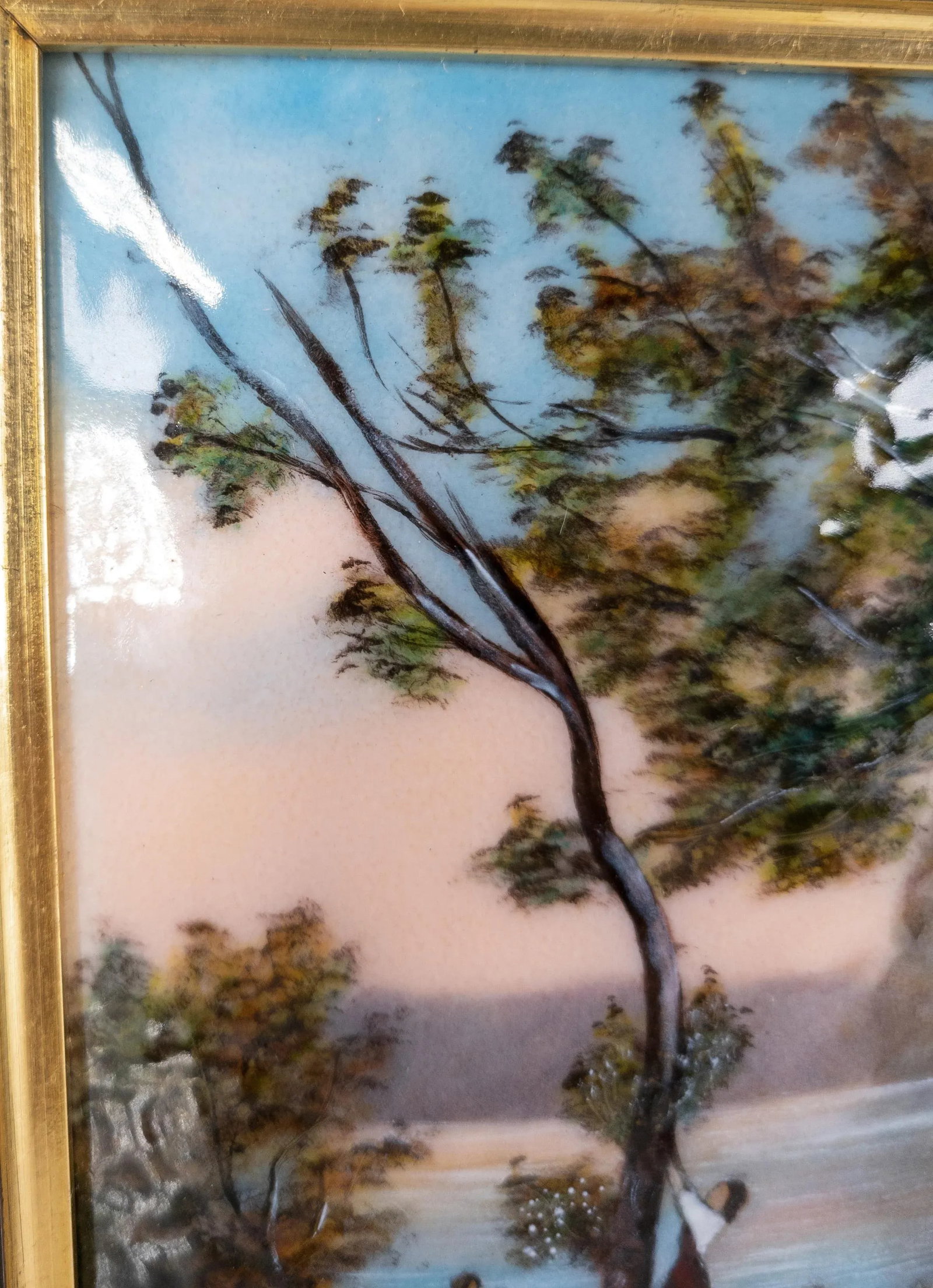 French Limoges Enamel Copper Plaque Signed Betourne - 6