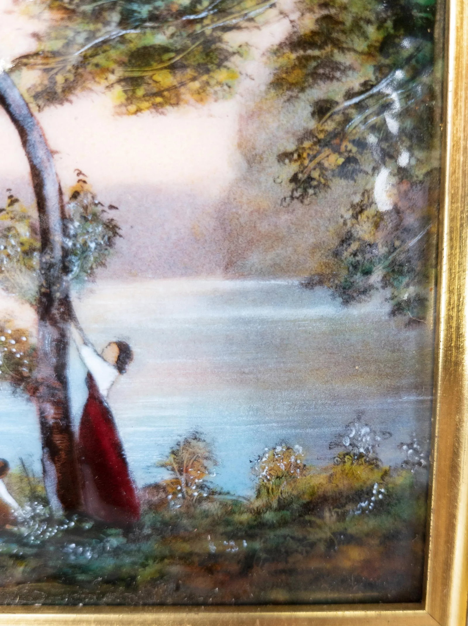 French Limoges Enamel Copper Plaque Signed Betourne - 8