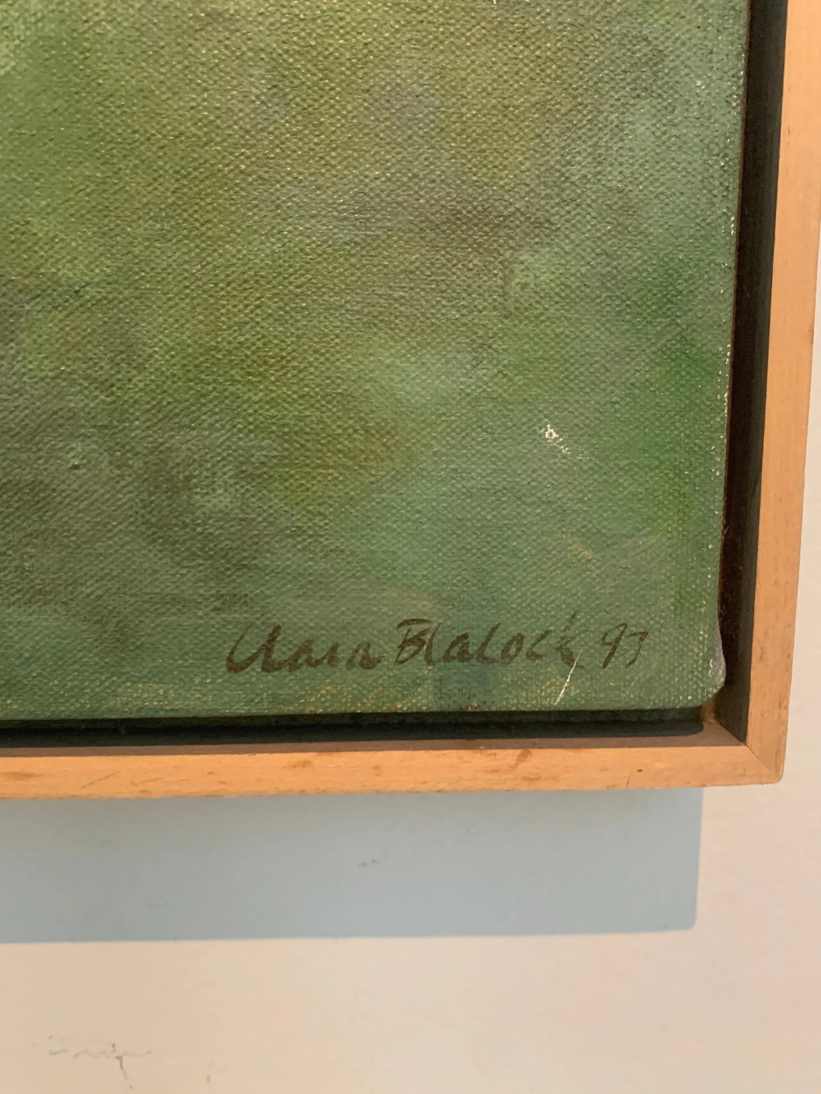 Signed Acrylic on Canvas Landscape Painting of Trees and Shadow in Wood Frame - 7