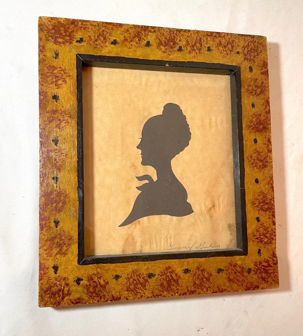 Antique 1800's Terrence Graham Cut Out Black Silhouette Portrait Mary Lincoln - 2