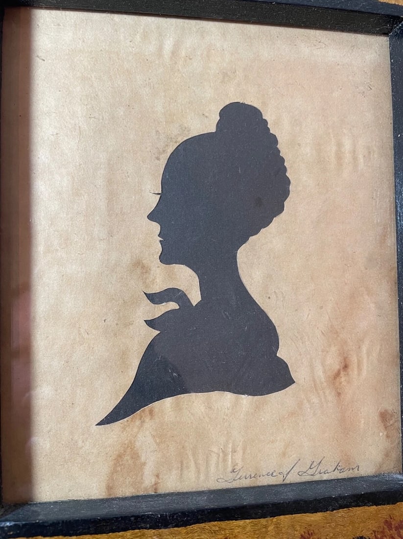 Antique 1800's Terrence Graham Cut Out Black Silhouette Portrait Mary Lincoln - 4