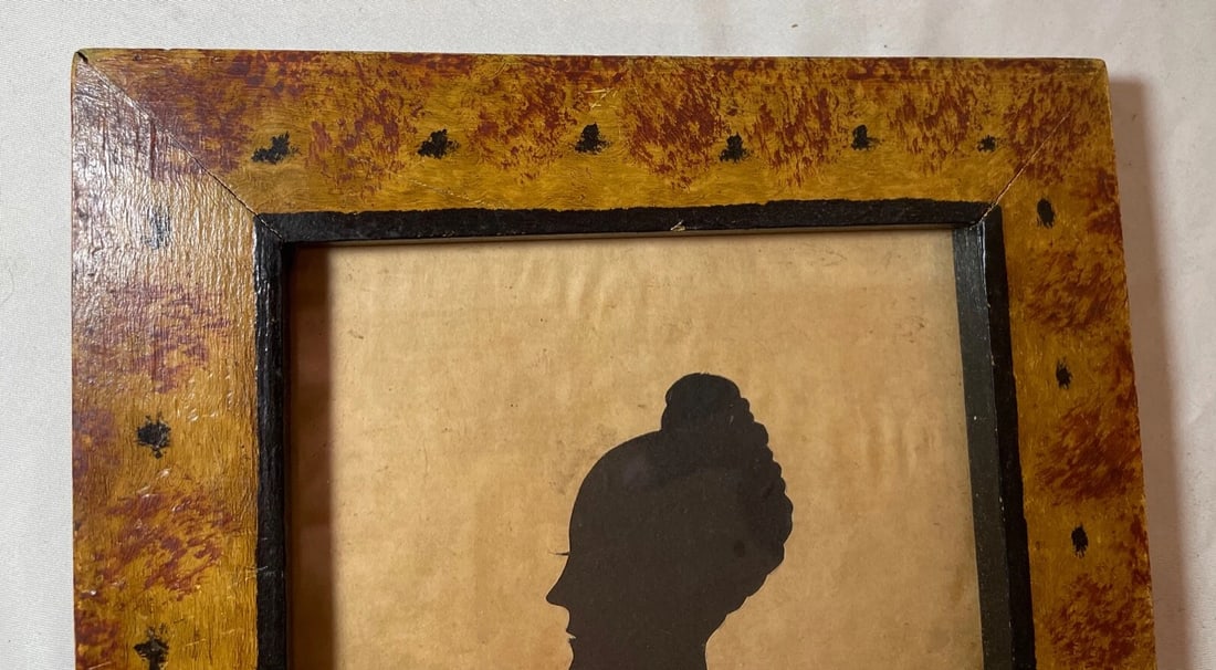 Antique 1800's Terrence Graham Cut Out Black Silhouette Portrait Mary Lincoln - 9